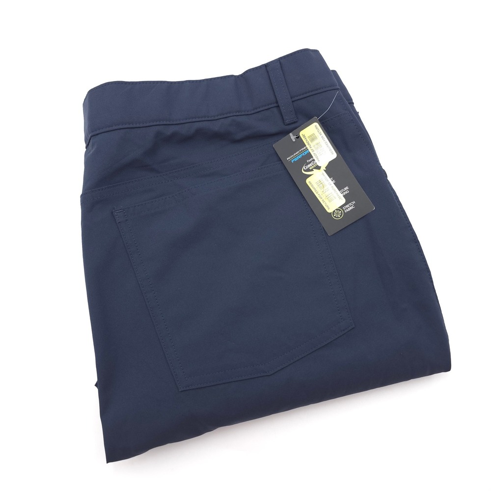 Roundtree & Yorke Performance Andrew Straight Fit Pants Navy Blue 38W 32L NWT